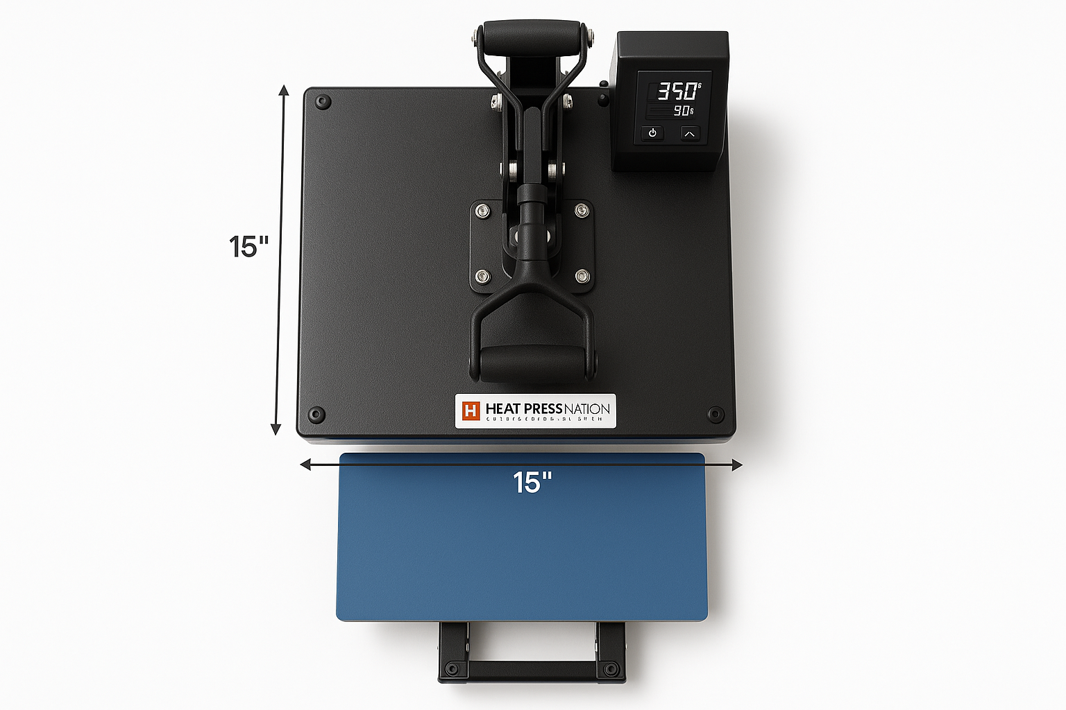 Heat Press Nation Signature Series 15" x 15" Slide Out Drawer top view