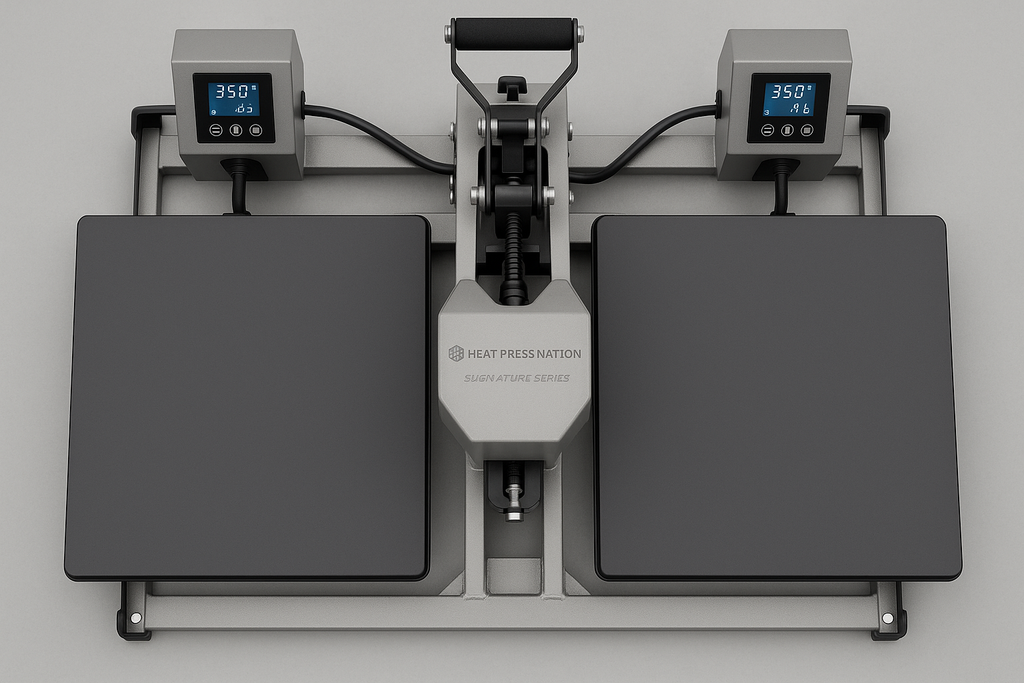 Heat Press Nation Signature Series 16 x 20 Double Station Auto-Open Heat Press top view