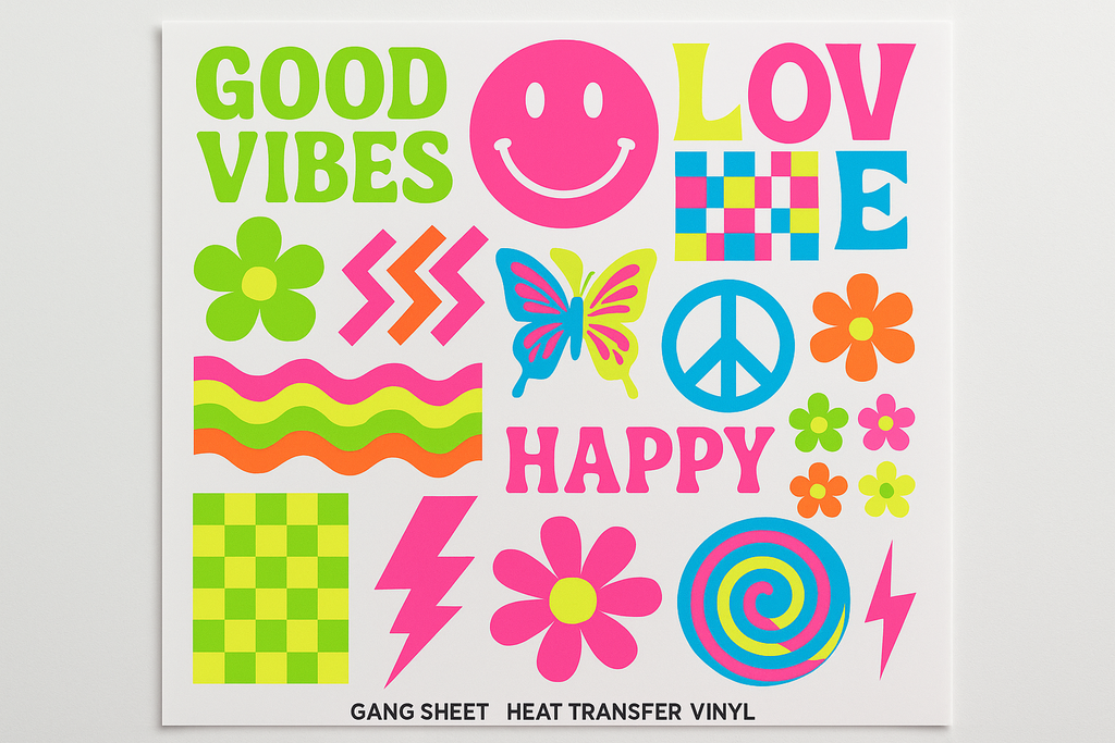 Morden and attractive gang sheets images in bright colors 